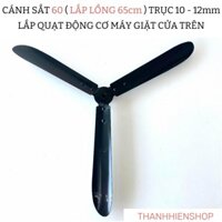 Cánh quạt Sắt công nghiệp 60 cho lồng 65cm . Đường Kính Trục 10 - 12mm lắp cho động cơ máy giặt