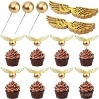 Cánh rỗng 3D Golden Snitch, bánh sinh nhật thiên thần sô cô la, trang trí bánh Ferrero Rocher, cánh trang trí tiệc VXBJ