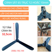 Cánh SẮT quạt công nghiệp 650 (cánh 65cm cho lồng 70cm) . Lỗ 12mm lắp cho động cơ máy giặt