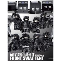 Cảnh sát thành phố Khối xây dựng Quân đội Người lính Lều Lực lượng đặc biệt Bộ chỉ huy Bộ chỉ huy Bộ ghép hình đồ chơi cho bé trai