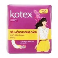 Cánh Siêu Mỏng Kotex Pro 8 miếng (không cánh)