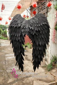 Cánh Thiên Thần Sa Ngã Đen Lớn 122X105Cm - Cánh Chim Quạ