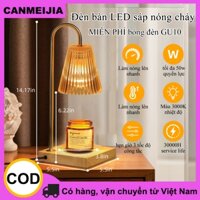 Canmeijia Đèn nến hương liệu Led Đèn bàn Led có thể điều chỉnh độ sáng 220V Đèn sáp nóng chảy với bóng đèn GU10 Đèn bàn cắm EU / Mỹ để trang trí phòng Quà tặng phòng ngủ