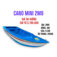 Cano mini 2m9 giá tốt tại xưởng sản xuất cano, ghe, thuyền, kayak, xuồng nhựa composite, dã ngoại, câu cá TES31