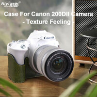 Canon 200D Bảo Vệ Camera Nửa PU Đế Túi Bảo Quản Camera Cho Canon M50 M50 II Mark II M5 EOS 200D II 200D Mark II Túi Bảo Vệ Da PU Túi đựng