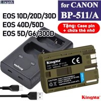 Canon BP511A BP511 | Pin và Sạc máy ảnh Canon EOS 10D 20D 30D 40D 50D 5D G6 300D MV600 MV500 FV FV100 FV50 MV100 MV200