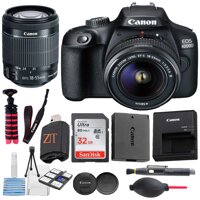 Canon EOS 4000D / Rebel T100 DSLR Camera w/ 18-55MM DC III Zoom Lens with Accessory Bundle + SanDisk 32GB Memory Card + Hi-Speed USB Card Reader + ...