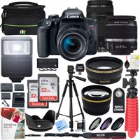Canon EOS Rebel T7i DSLR Camera with EF-S 18-55mm is STM & Canon 75-300mm Lens + 2X 32GB Ultra SDHC UHS Class 10 Memory Card + Accessory Bundle (2 ...
