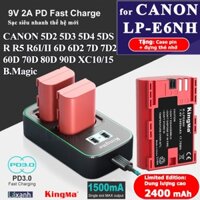 Canon LP-E6NH LPE6 DLC 2400mAh | Pin và sạc máy ảnh dung lượng cao Canon EOS R R5 R6 5D 6D 7D 60D 70D 80D 90D LPE6NH