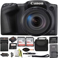 Canon PowerShot SX420 Digital Camera w/42x Optical Zoom - Wi-Fi & NFC Enabled (Black) ZeeTech Bundle (2PCS 64GB Card + Deluxe Case Advanced Bundle)