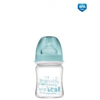 Canpol Babies - Bình sữa thuỷ tinh cổ rộng chống đầy hơi EasyStart 120ml 79/001