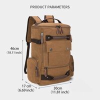 Canvas backpack hiking bag