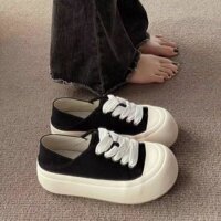 Canvas sneaker giày trắng một chân mềm thoáng khí Hàn Quốc thời trang xu hướng