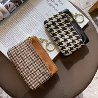Canvas Ví Nhỏ Nữ Siêu Mỏng Đồng Xu Ví Dây Kéo Nhỏ Mini Phong Cách Mới Nóng Phong Cách Thời Trang