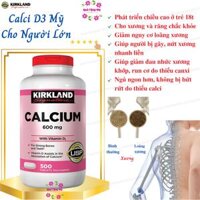 Canxi 600mg và Vitamin D3 Kirkland cho xương và răng - QuaTangMe Extaste - 500viênhộp