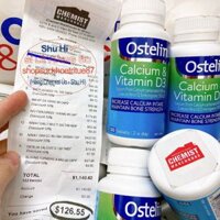 Canxi bầu, sau sinh và người lớn, canxi ostelin 130 viên, 300 viên, calcium và vitamin d3 ostelin úc