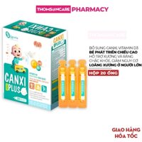 Canxi cho trẻ Canxi Nano Plus Sanofia France, hỗ trợ xương răng chắc khỏe, tăng chiều cao Calci - Hộp 20 ống