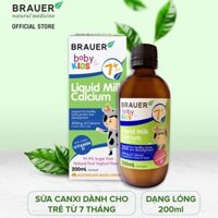 CANXI DẠNG SỮA Brauer (Brauer Baby & Kids Liquid Milk Calcium) 200ml