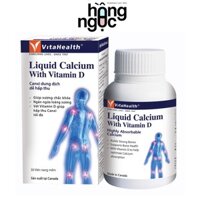 Canxi dung dịch ngăn loãng xương VitaHealth Liquid Calcium With Vitamin D (Hộp 30 viên)
