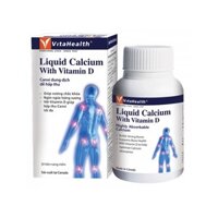 Canxi dung dịch ngăn loãng xương VitaHealth Liquid Calcium With Vitamin D (Hộp 30 viên)