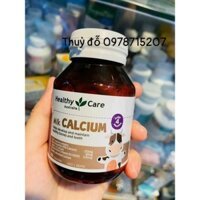 Canxi heathycare ÚC 60 viên - Healthy Care Kids Milk Calcium - canxi sữa dạng viên nhai giúp bé phát triển xương và răng