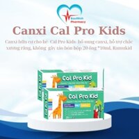 Canxi hữu cơ cho bé- Cal Pro Kids- bổ sung canxi, hỗ trợ chắc xương răng, hộp 20 ống *10ml, Ramukid