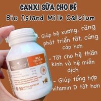 Canxi Milk Bio island, Canxi cho bé, 90 viên ( Canxi Bio)