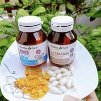 Canxi Milk Calcium sữa + DHA kids Healthy care 60v, bổ sung canxi và DHA cho bé cao lớn, thông mình