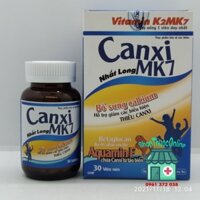 Canxi MK7 Nhất Long - Bổ sung calcium do thiếu canxi lọ 30 viên