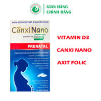 Canxi Nano DHA prenatal cho mẹ bầu hộp 30 viên - Vuông Tròn Pharmacy
