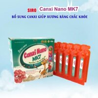 Canxi Nano MK7, canxi cho bé hỗ trợ phát triển chiều cao cho xương chắc khoẻ (hộp/20 ống)