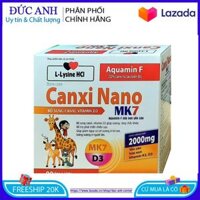 Canxi nano Mk7 Gold tăng chiều cao chắc khỏe xương cho bé giúp bé ăn ngon ngủ ngon – Hộp 20 ống