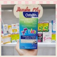 Canxi nước Khủng Long Ostelin Kids Milk Calcium & D3 Liquid dạng nước 90ml của Úc