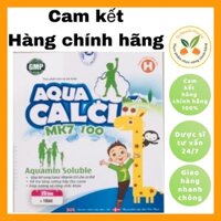 Canxi ống Aqua Calci, vitamin D3, Mk7 hộp 20 ống