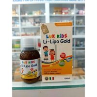Canxi sinh học LUX KIDS Li-lipo gold kết hợp vitamin D3 và K2 nhập khẩu Italy giúp bé cao lớn vượt trội (hộp 100ml)