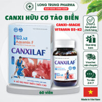 Canxi Tảo Biển Đỏ CANXILAF (CANXI LAF) D3K2 Giúp tăng chiều cao, Dùng cho bà bầu, Người loãng xương (Hộp 60 viên)