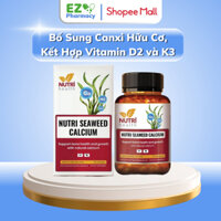 Canxi tảo biển Nutri Seaweed Calcium Nutri Health bổ sung canxi, vitamin D3 K2 hỗ trợ xương chắc khỏe, tăng chiều cao