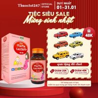 Canxi Unical Amoma Calcium Kids hộp 20 gói - Bổ sung Canxi, Vitamin D3, Vitamin K2 MK7, Kẽm, Lysin cho trẻ