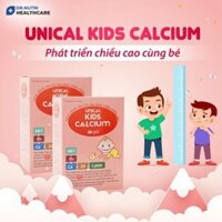 Canxi Unical Calcium Kids Hộp 20 Gói Bổ Sung Canxi, Vitamin D3, Vitamin K2, Kẽm, Lysin Cho Trẻ Từ 6 Tháng - 2 Tuổi