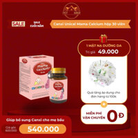 Canxi Unical Mama Calcium hộp 30 viên, Giúp bổ sung Canxi cho mẹ bầu