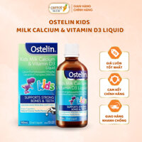 Canxi Và Vitamin D3 200IU Dạng Sữa Nước Ostelin Kids Milk Calcium & Vitamin D3 Liquid 90ml Của Úc Cho Bé 7M+