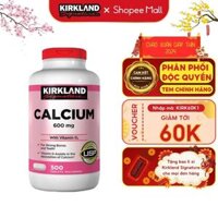 Canxi vô cơ Calcium+D3 Kirkland Signature 500v giúp xương, răng chắc khỏe, ngừa nguy cơ loãng xương, đau nhức xương khớp