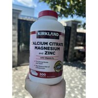 Canxi Zinc Kirkland 500 viên uống bổ xung Calcium Citrate Magnesium and kẽm