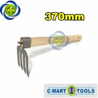 Cào 4 răng cán gỗ C-Mart A0694 cán dài 370mm