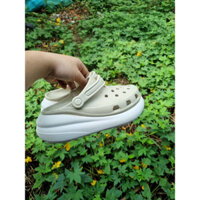 [CAO 7CM NGUYÊN KHÔNG CẮT] Dép Classic Clog Cao 7cm đế xuồng êm mềm Nguyên không cắt.Tặng 10sticker