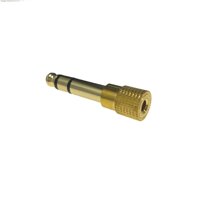 Cao Cấp 3 Pin TRS 6.5 3.5 Mm Cắm Cái Tai Nghe Âm Thanh Micro Guitar Thu Âm Adapter 6.5 3.5 AUX bộ Chuyển Đổi Cáp Mạ Vàng