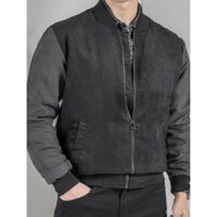 [CAO CẤP] Áo khoác bomber nam da lộn CEFFYLO 2 màu