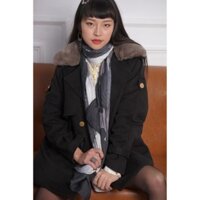 [CAO CẤP] Áo khoác dạ cổ lông nữ chất dạ TANTALIZING dày dặn ấm ấp