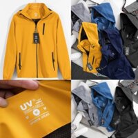 [Cao Cấp] Áo Khoác Gió Nam Nữ Thể Thao, 2 Lớp Dày Dặn Chắn Gió, Chống Nước, Tia UV Không Nhăn, Bai Xù