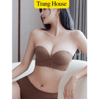 [Cao Cấp] Áo ngực quây ngang không gọng đệm dày 5CM, Áo lót su A 946 không dây cài trước bản to chống tụt